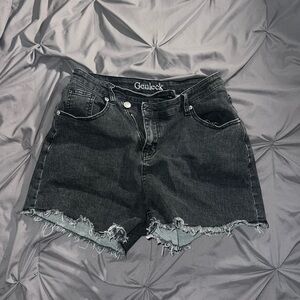 Women's Black Denim Shorts